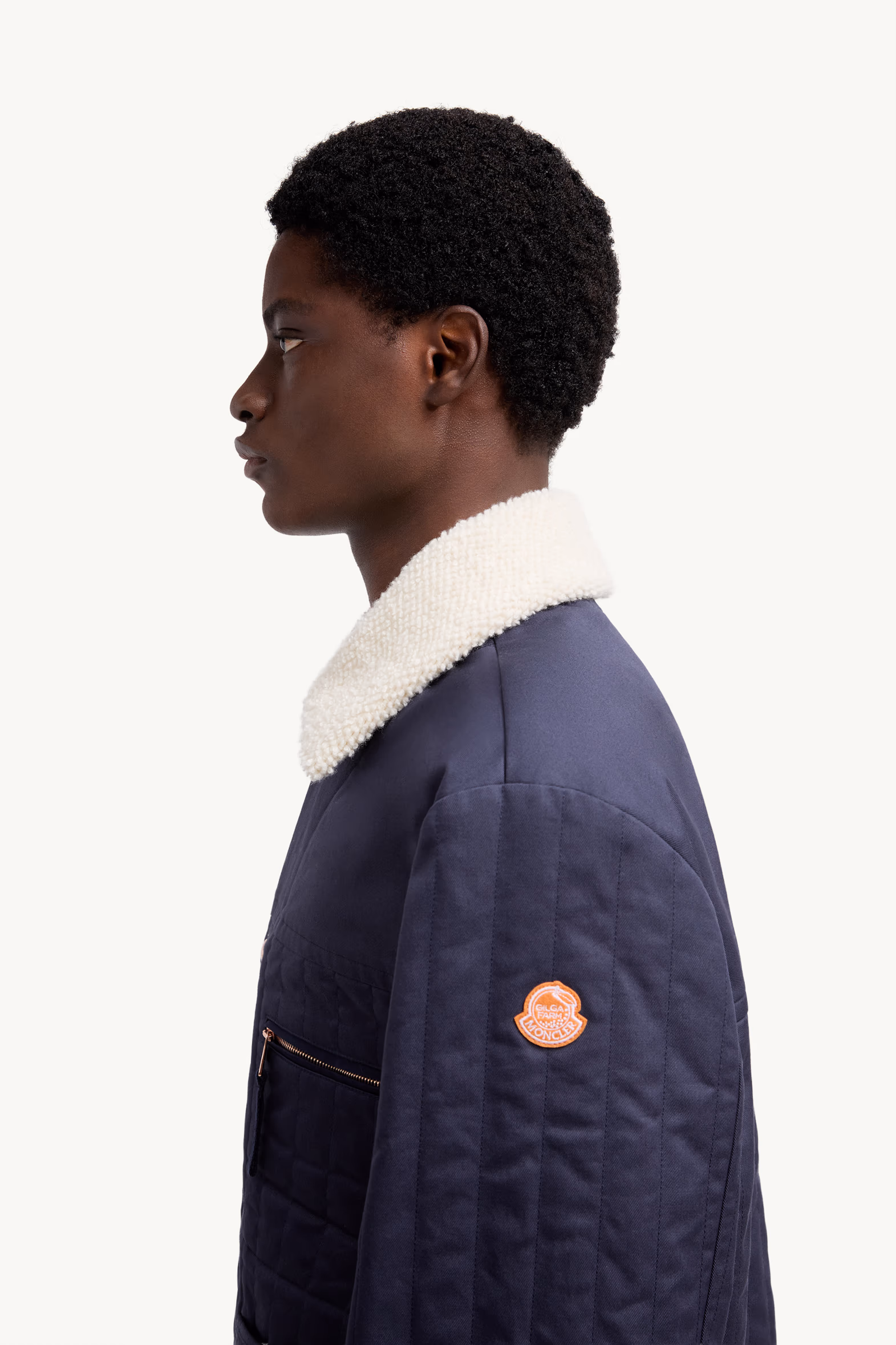 Moncler x Gilga Farm Designed by Donald Glover Kishus Padded Shirt Jacket Men Navy Blue Moncler 4